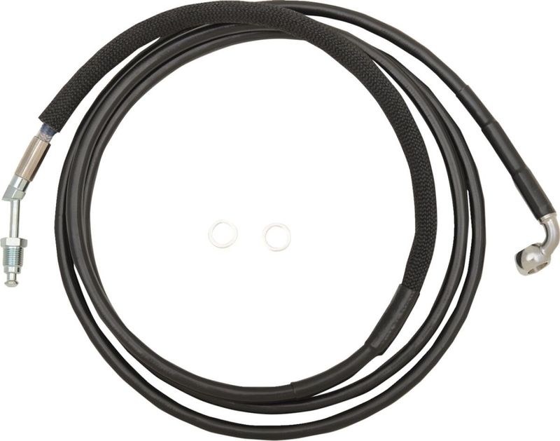 Kopplingsslang Drag Specialties Hydraulic 10 17+RG rostfri svart vinyl stål Touring 15-20