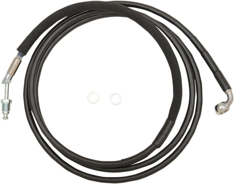 Kopplingsslang Drag Specialties Hydraulic 10 17+RG rostfri svart vinyl stål Touring 15-20