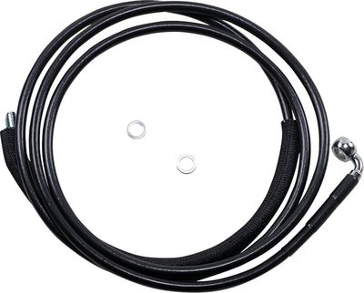 Kopplingsslang Drag Specialties Hydraulic 12 17+RG rostfri svart vinyl stål Touring 15-20