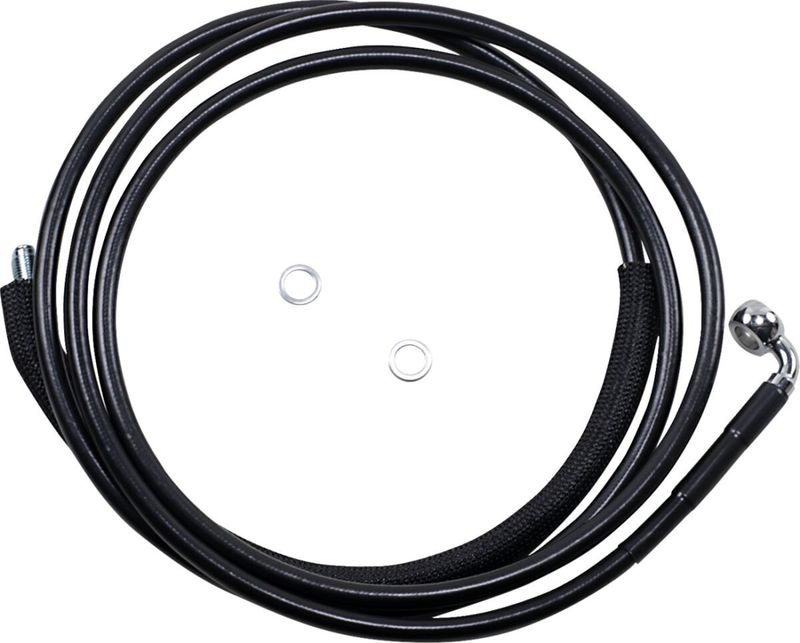 Kopplingsslang Drag Specialties Hydraulic 12 17+RG rostfri svart vinyl stål Touring 15-20