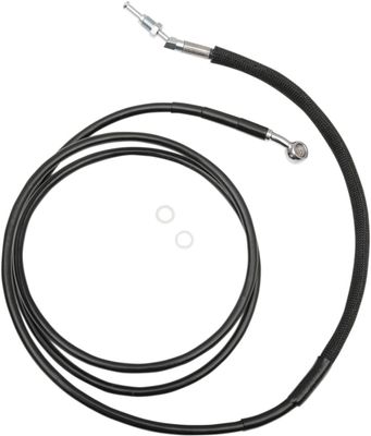 Kopplingsslang Drag Specialties Hydraulic 6 17FLTRU+6 rostfri svart vinyl stål
