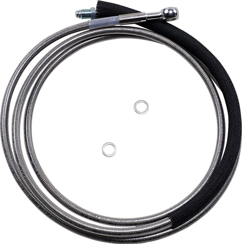 Kopplingsslang Drag Specialties Hydraulic 4 17FLHX rostfri stål Touring 17-20