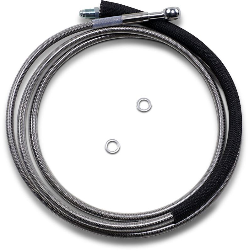 Kopplingsslang Drag Specialties Hydraulic 4 17FLHX rostfri stål Touring 17-20