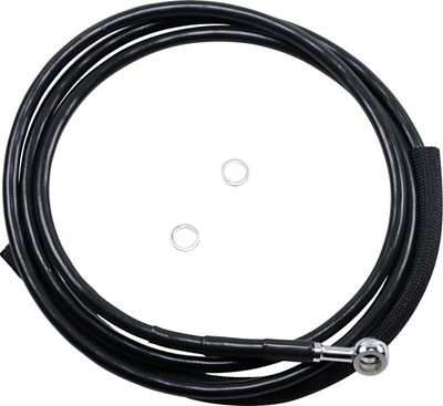 Kopplingsslang Drag Specialties Hydraulic 4 17FLHX rostfri svart vinyl stål Touring 17-20