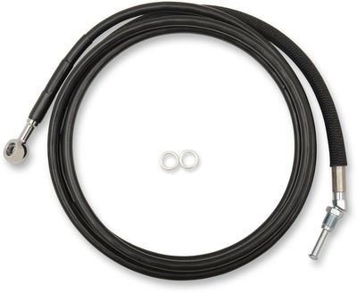 Kopplingsslang Drag Specialties Hydraulic 10 BK17FLHX rostfri svart vinyl stål