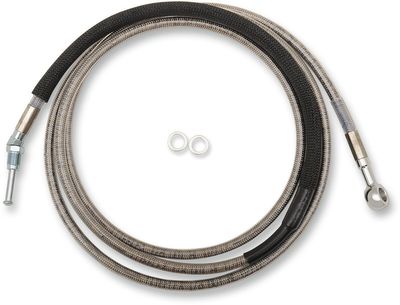 Kopplingsslang Drag Specialties Hydraulic 12 SS17FLHX rostfri stål Touring 17-20