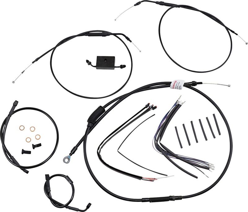 Bromsslangsats Burly Brand Handlebar Cable Sportsters Tbar förlängd Sportster 14-22