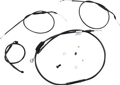 Bromsslangsats Burly Brand Handlebar Cable Sportsters 8 14-19 förlängd Sportster 14-22