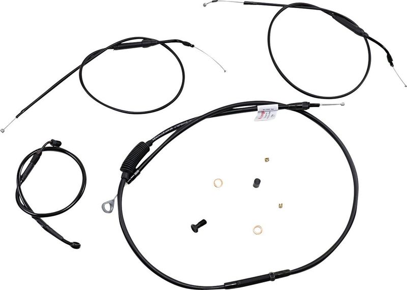 Bromsslangsats Burly Brand Handlebar Cable Sportsters 8 14-19 förlängd Sportster 14-22