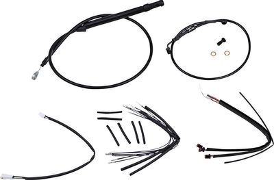 Bromsslangsats Burly Brand Handlebar Cable Gorilla svart Softail 18-upp