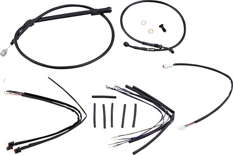Förlängningssats vajrar och slangar Burly 12" Softail FXBB 18-20 m.fl.