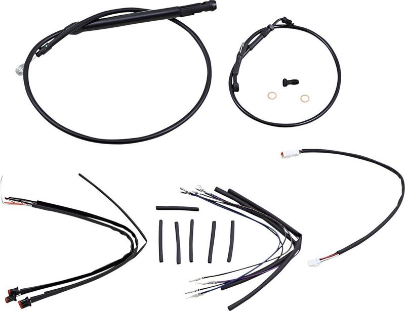 Förlängningssats vajrar och slangar Burly 12" Softail FXBB 18-20 m.fl.