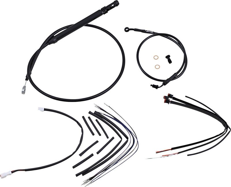 Förlängningssats vajrar och slangar Burly 16" Softail FXBB 18-20 m.fl.