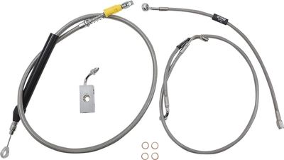 Bromsslangsats styrvajer LA Choppers 16 Abs rostfri flätad Softail 18-24