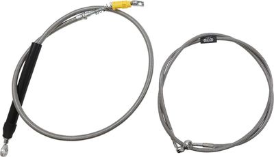 Bromsslangsats styrvajer LA Choppers 15-17 rostfri flätad Softail 18-22, Touring 21-24