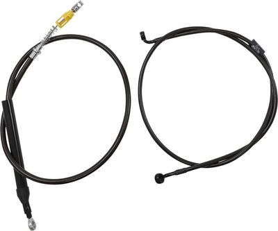 Bromsslangsats styrvajer LA Choppers Midnight 15-17 flätad Softail 18-22, Touring 21-24