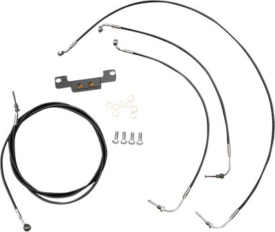 Bromsslangsats styrvajer LA Choppers Abs FL21+ svart vinyl Touring 21-24