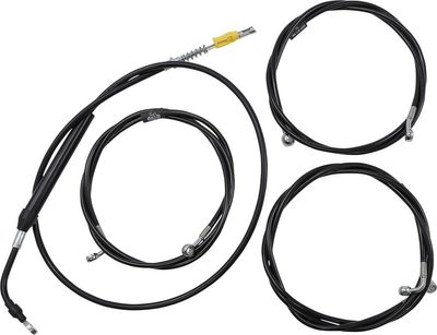 Bromsslangsats styrvajer LA Choppers 18-20 FL21+ svart vinyl Touring 21-24