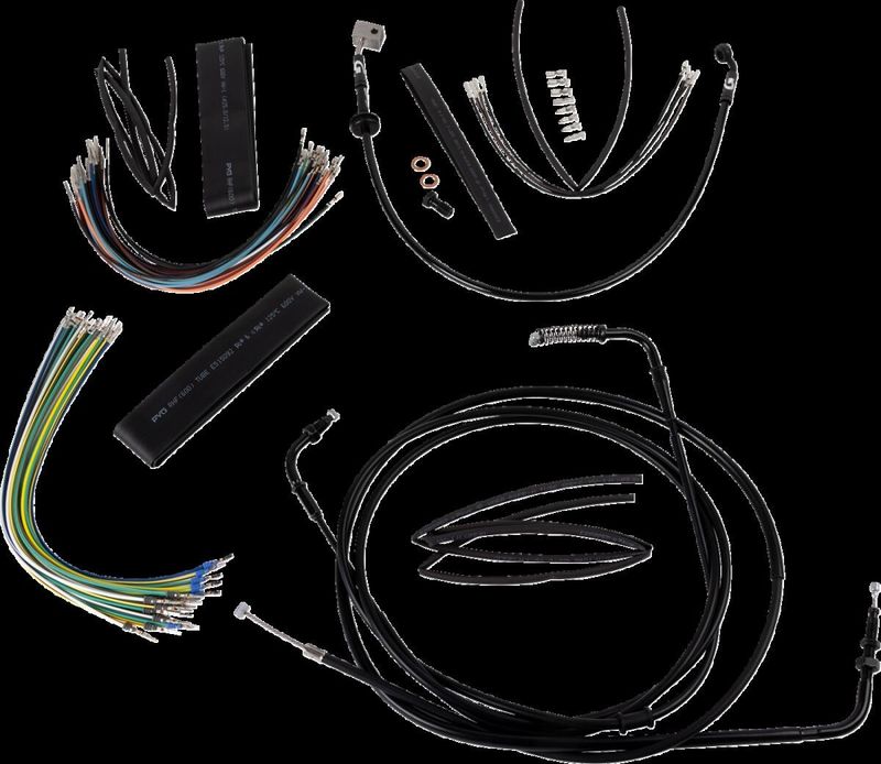 Vajer- och slangsats Burly 12" förlängd svart Honda Rebel CMX1100 21-22