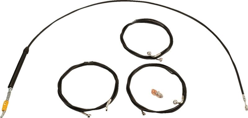 Bromsslangsats styrvajer LA Choppers Cable/brake Line 15 17 svart vinyl Touring 23-upp