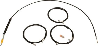 Bromsslangsats styrvajer LA Choppers Cable/brake Line 18 20 svart vinyl Touring 23-upp