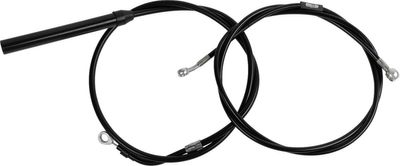 Bromsslangsats styrvajer LA Choppers svart vinyl Touring 21-23