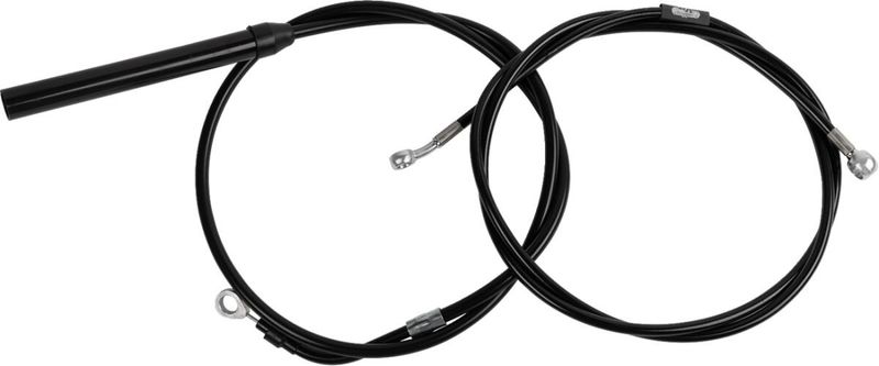 Bromsslangsats styrvajer LA Choppers svart vinyl Touring 21-23