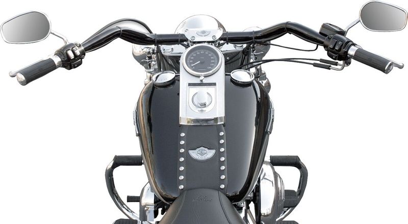 Styre LA Choppers Johnson FL Baron 1-1/4" svart Softail 88-15, Touring 88-07