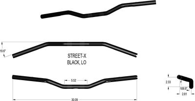 Styre Khrome Werks Street-X svart