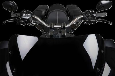Styre Thrashin Supply Mid 1" rostfri stål Touring 23-upp, Softail 20-upp
