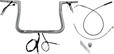 Styre Fat Baggers EZ 11 Flhx/se 1-1/4" platt matt krom Touring 23-upp