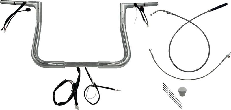 Styre Fat Baggers EZ 11 Flhx/se 1-1/4" platt matt krom Touring 23-upp