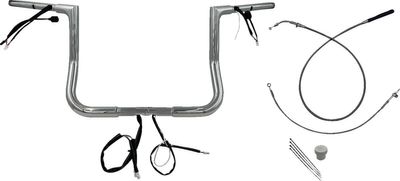 Styre Fat Baggers EZ 12 Flhx/se 1-1/4" platt matt krom Touring 23-upp