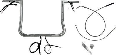 Styre Fat Baggers EZ 14 Flhx/se 1-1/4" platt matt krom Touring 23-upp