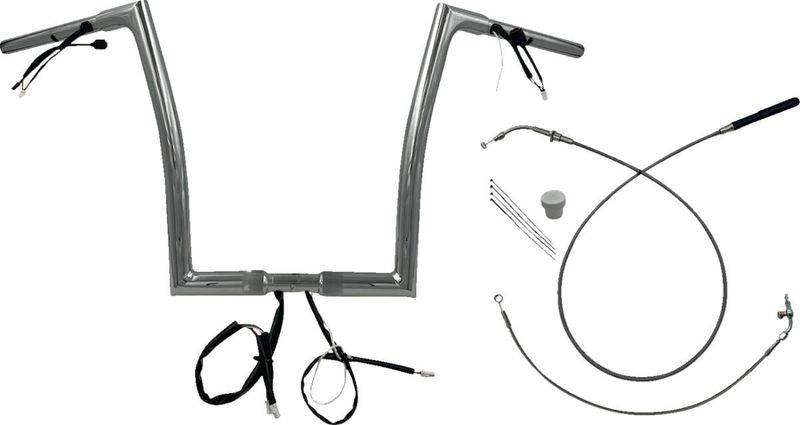 Styre Fat Baggers EZ 14 Fltrx/se 1-1/4" platt matt krom Touring 23-upp