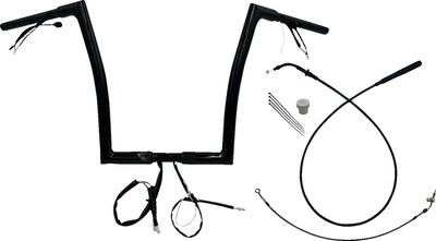 Styre Fat Baggers EZ 14 Fltrx/se 1-1/4" platt matt svart Touring 23-upp