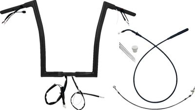 Styre Fat Baggers EZ 16 Fltrx/se 1-1/4" platt matt svart Touring 23-upp
