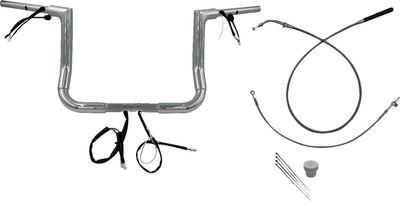 Styre Fat Baggers EZ 12 Flhx/se 1-1/2" platt matt krom Touring 23-upp