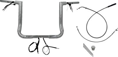 Styre Fat Baggers EZ 14 Flhx/se 1-1/2" platt matt krom Touring 23-upp