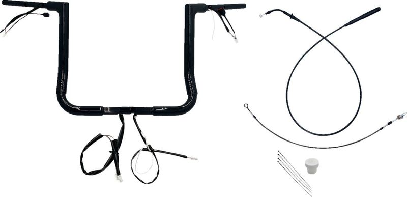 Styre Fat Baggers EZ 14 Flhx/se 1-1/2" platt matt svart Touring 23-upp
