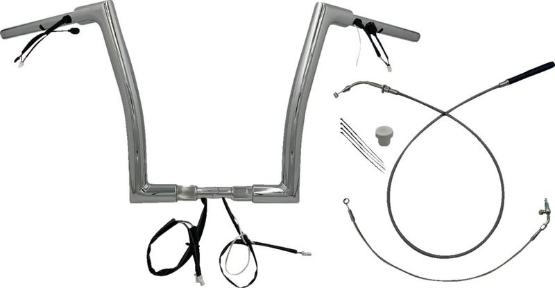 Styre Fat Baggers EZ 14 Fltrx/se 1-1/2" platt matt krom Touring 23-upp