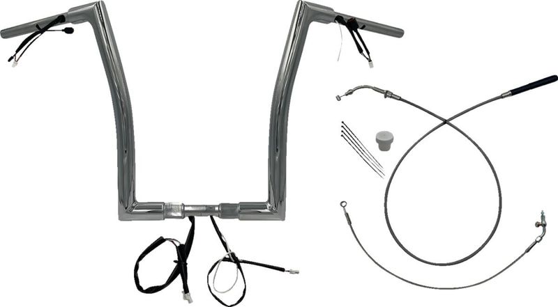 Styre Fat Baggers EZ 16 Fltrx/se 1-1/2" platt matt krom Touring 23-upp