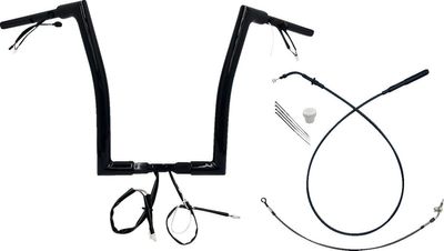 Styre Fat Baggers EZ 16 Fltrx/se 1-1/2" platt matt svart Touring 23-upp