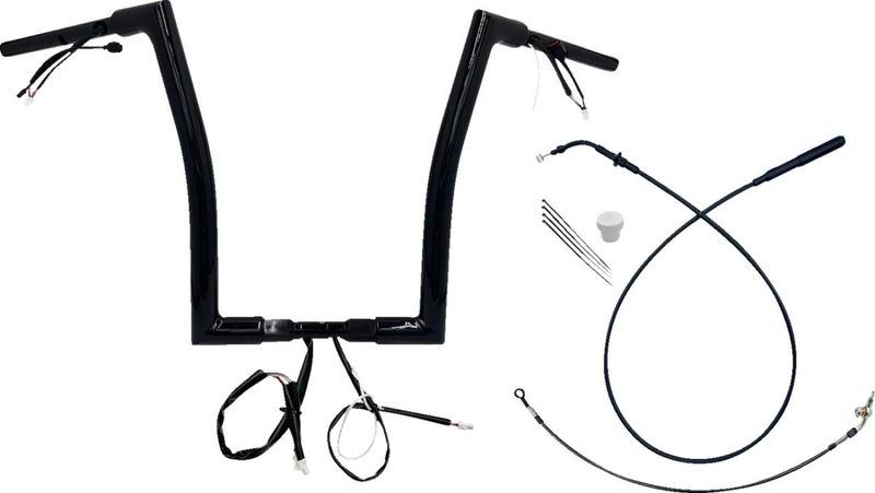 Styre Fat Baggers EZ 16 Fltrx/se 1-1/2" platt matt svart Touring 23-upp