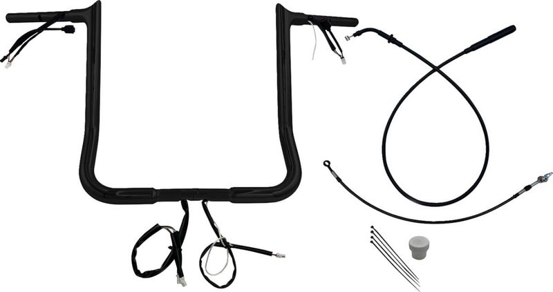 Styrsats Fat Baggers EZ Wired 1-1/4 1.25 svart Touring 23-upp