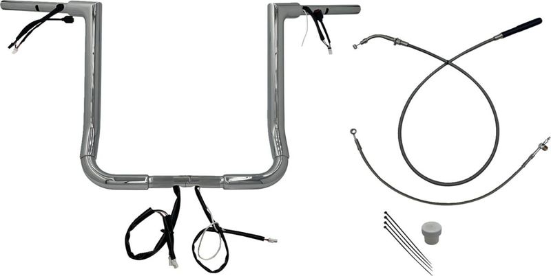 Styrsats Fat Baggers EZ Wired 1-1/2 1.50 matt krom Touring 23-upp