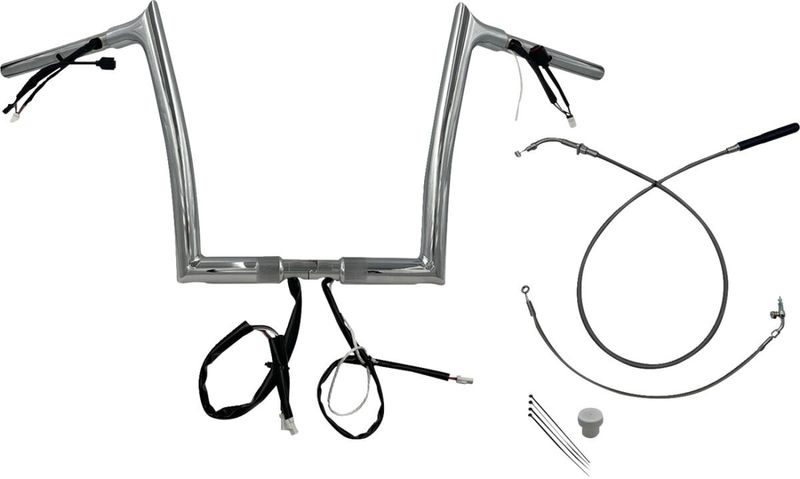 Styre Fat Baggers EZ H-bar Install 1-1/4" krom Touring 23-upp