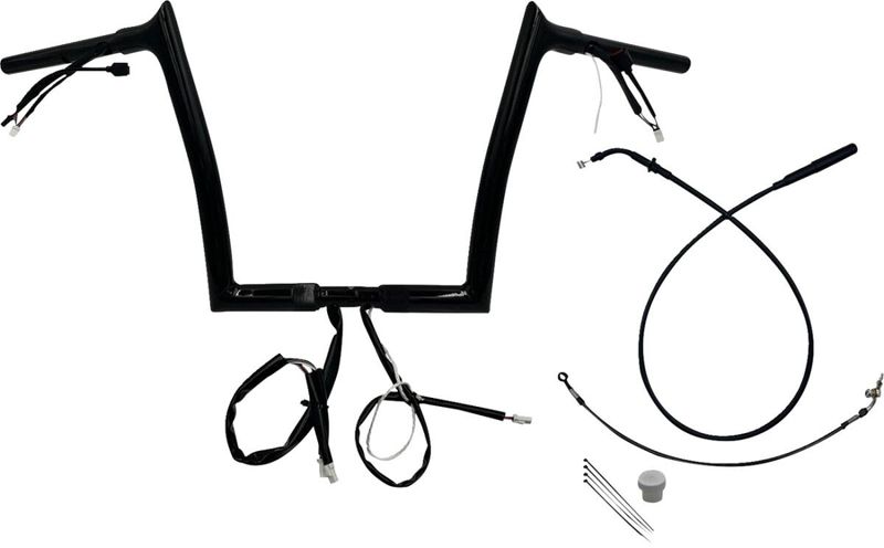 Styre Fat Baggers EZ H-bar Install 1-1/4" svart Touring 23-upp
