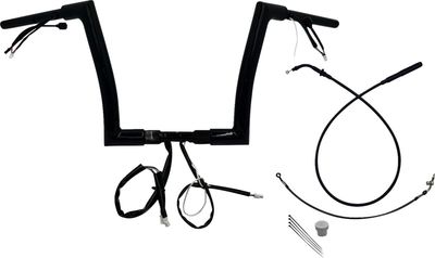 Styre Fat Baggers EZ H-bar Install 1-1/2" platt matt svart Touring 23-upp