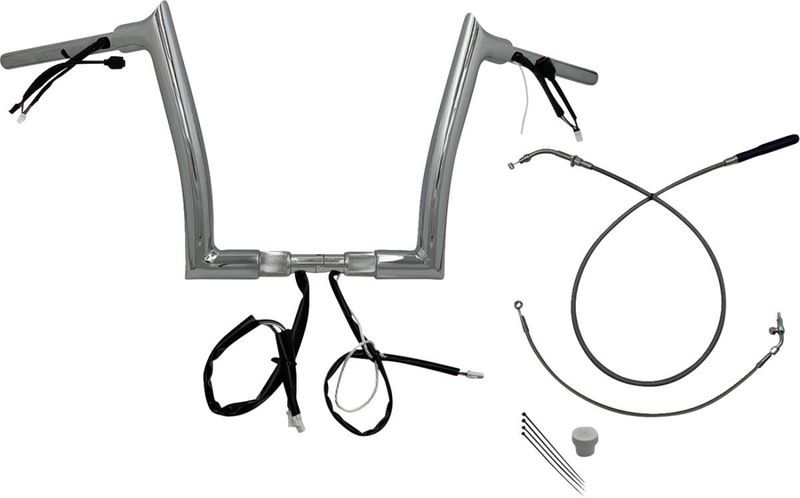 Styre Fat Baggers EZ Install 12 1-1/2" krom Touring 23-upp